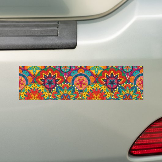 Funky Retro Colorful Mandala Pattern Autoaufkleber (Auf Auto)