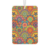 Funky Retro Colorful Mandala Pattern Autolufterfrischer (Rückseite)