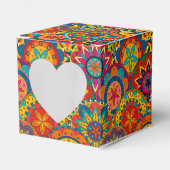 Funky Retro Colorful Mandala Pattern Geschenkschachtel (Vorderseite)