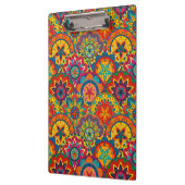 Funky Retro Colorful Mandala Pattern Klemmbrett (Links)