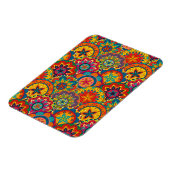 Funky Retro Colorful Mandala Pattern Magnet (Linke Seite)