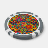 Funky Retro Colorful Mandala Pattern Pokerchips (Einzeln)