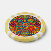 Funky Retro Colorful Mandala Pattern Pokerchips (Einzeln)