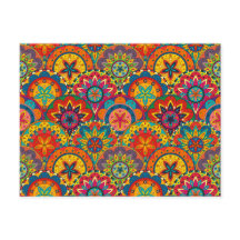 Funky Retro Colorful Mandala Pattern