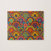Funky Retro Colorful Mandala Pattern Puzzle (Horizontal)
