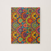 Funky Retro Colorful Mandala Pattern Puzzle (Vertikal)