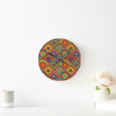 Funky Retro Colorful Mandala Pattern Runde Wanduhr (Zuhause)