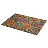 Funky Retro Colorful Mandala Pattern Schneidebrett (Ecke)