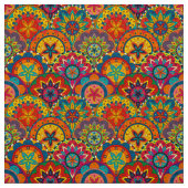 Funky Retro Colorful Mandala Pattern Stoff (Muster)