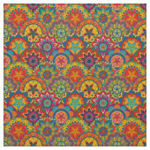 Funky Retro Colorful Mandala Pattern Stoff (Muster)