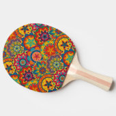 Funky Retro Colorful Mandala Pattern Tischtennis Schläger (Seitenansicht)
