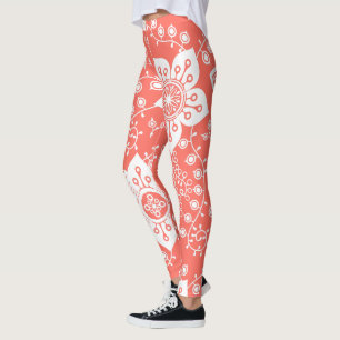 Funky Retro Cool Moderne Blume Art Pattern Leggings