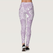Funky Retro Cool Moderne Blume Art Pattern Leggings (Rückseite)