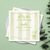 Funky Retro Doodle Dirty Martini Babydusche Serviette