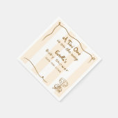 Funky Retro Doodle Espresso Martini Babydusche Serviette (Ecke)