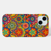 Funky Retro Farbige Mandala-Muster Case-Mate iPhone Hülle (Rückseite (Horizontal))