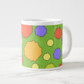 Funky Retro-Farbkreise KaffeeTasse Jumbo-Tasse (Vorderseite Rechts)