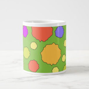 Funky Retro-Farbkreise-Kaffeetasse Jumbo-Tasse