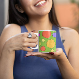 Funky Retro-Farbkreise KaffeeTasse Jumbo-Tasse