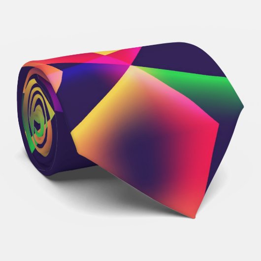 Funky Retro FarbParty Krawatte (Gerollt)