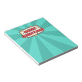 Funky Retro frohe Weihnachten Gruß Text Notizblock (angewinkelt)