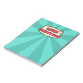 Funky Retro frohe Weihnachten Gruß Text Notizblock (Rotiert)