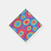 Funky Retro Gefärbte Krawatte Napkins Serviette (Ecke)
