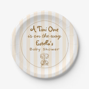 Funky Retro Gekritzel Espresso Martini Baby Shower Pappteller