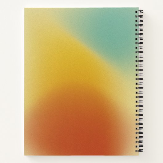 Funky Retro Grainy Gradient Textur Manifestation Notizblock (Rückseite)