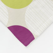 Funky Retro Green and Purple Dots Fleecedecke (Ecke)