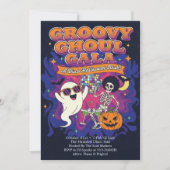 Funky Retro Groovy Ghoul Gala Disco Halloween  Einladung (Vorderseite)