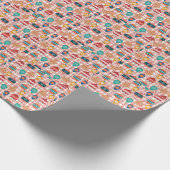 Funky Retro Groovy Vintag nostalgische Weihnachten Geschenkpapier (Ecke)