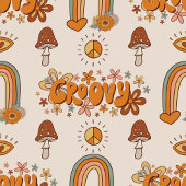 Funky Retro Handtuch Braun & Blush Groovy Design Badhandtuch Set