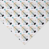 Funky Retro Holiday Weihnachtsbaum Mitte Jahrhunde Seidenpapier (Ausschnitt)