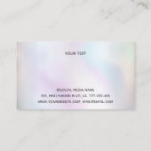 Funky Retro-holografische glänzende Tropfen Visitenkarte (Rückseite)