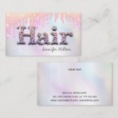 Funky Retro-holografische glänzende Tropfen Visitenkarte (Vorne/Hinten)