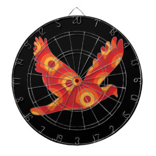 Funky Retro Kreise Adler Dartscheibe