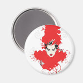 Funky Retro Kühlschrankmagnet (Vorderseite/Rückseite)