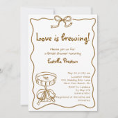 Funky Retro Liebe bricht Martini Brautparty Einladung (Vorderseite)