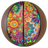 Funky Retro Muster Abstrakt Bohemisch Basketball (Vertikal)