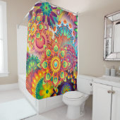 Funky Retro Muster Abstrakt Bohemisch Duschvorhang (Beispiel)
