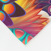 Funky Retro Muster Abstrakt Bohemisch Fleecedecke (Ecke)