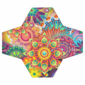 Funky Retro Muster Abstrakt Bohemisch Fußball (Flach)