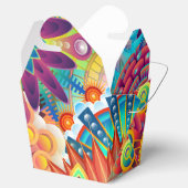 Funky Retro Muster Abstrakt Bohemisch Geschenkschachtel (Geöffnet)