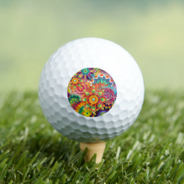 Funky Retro Muster Abstrakt Bohemisch Golfball