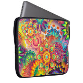 Funky Retro Muster Abstrakt Bohemisch Laptopschutzhülle (Vorne Rechts)