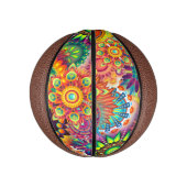 Funky Retro Muster Abstrakt Bohemisch Mini Basketball (Vertikal)