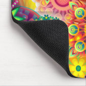 Funky Retro Muster Abstrakt Bohemisch Mousepad (Ecke)