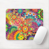 Funky Retro Muster Abstrakt Bohemisch Mousepad (Mit Mouse)