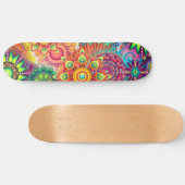 Funky Retro Muster Abstrakt Bohemisch Skateboard (Horizontal)